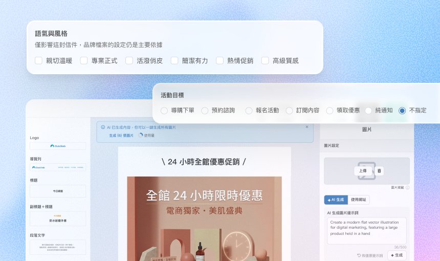 幾分鐘完成，把時間留給行銷策略