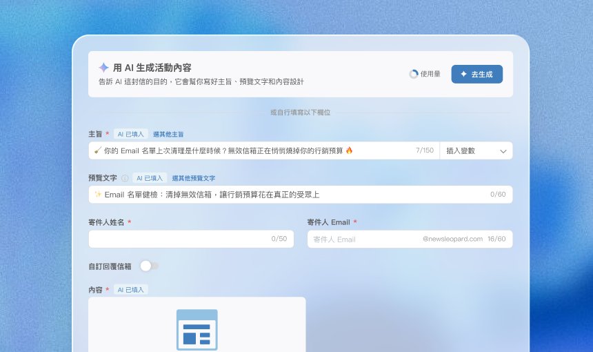 主旨到版型，AI 一次生成整封 EDM